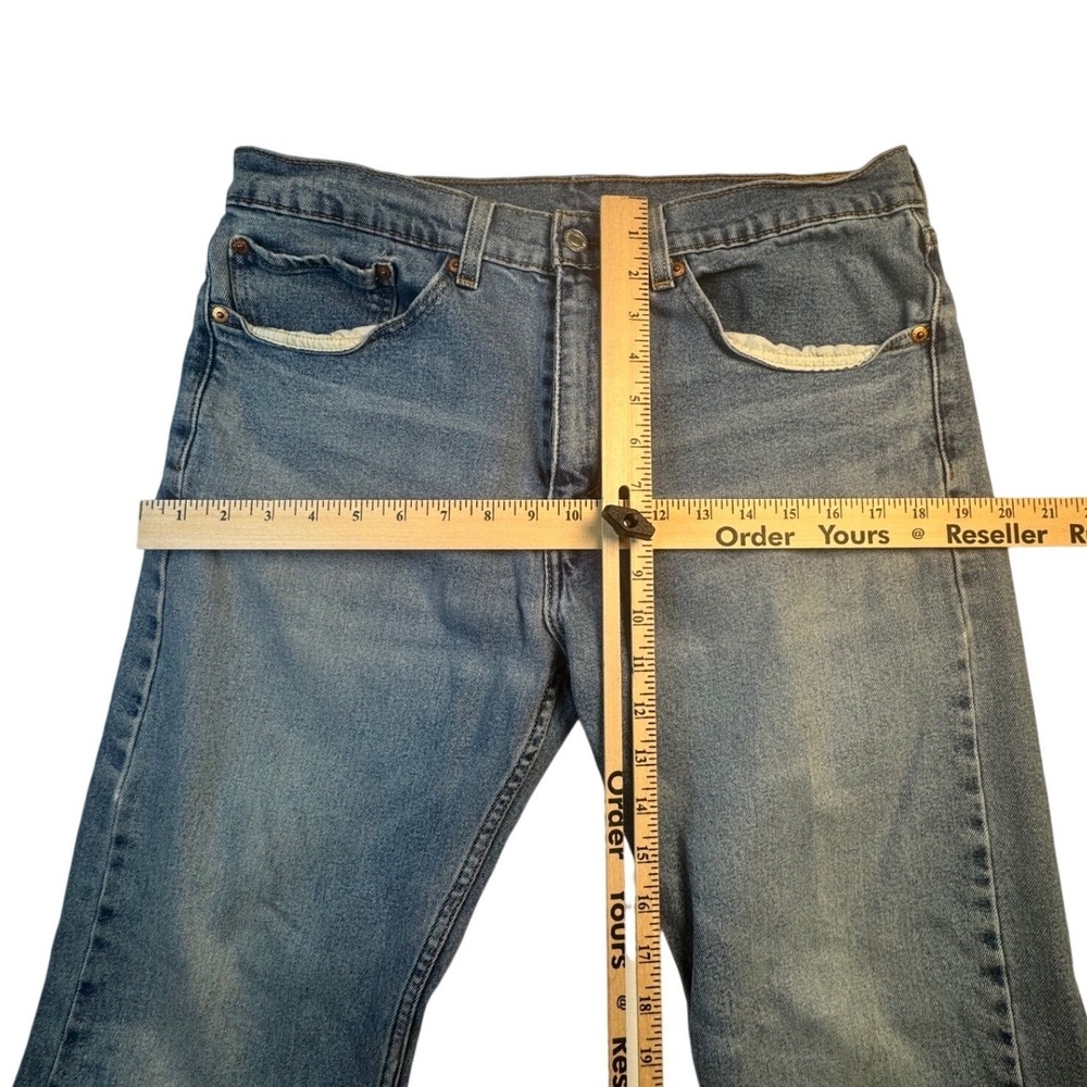 Levis 505 Regular Fit Straight Leg Jeans Mens 34x32 Medium Wash Blue 00505-1994 - Picture 4 of 8